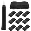 Lunaanda 10 Pezzi Nastro Grip per Racchetta, Overgrip Padel, Overgrip per Racchetta da Tennis, Nastro per Impugnatura Racchetta, Overgrip Badminton, Antiscivolo, per Tennis, Badminton (Nero)