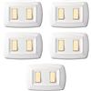 Electron CONFEZIONE DA 5 PLACCHE IN TECNOPOLIMERO, COMPATIBILE CON BTICINO MAGIC, 2 MODULI/POSTI DISTANZIATI, COLORE BIANCO, ALTA QUALITA', ARROTONDATE, DESIGN CLASSICO, PER INTERRUTTORI/PRESE