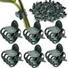 LUYANFX Clip per orchidee, riutilizzabili, piccole clip per piante, per orchidee, verde scuro, per sostenere e mantenere piante da giardino, frutta vegetale (50 pezzi)
