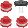 COEWUR 3 Pezzi Bobina a Filo per Tagliabordi Rocchetto Filo Tagliabordi Ø2mm Bobina Ricambio Decespugliatore per GE-CT 36/30 LI E Solo AGILLO 36/255 BL AGILLO 18/200 (con 1 Tappi + 1 Molla)