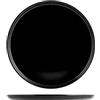 H&H 6637833 Piatto Pizza, Stoneware, Nero, 33 cm
