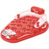 Jilong Strawberry Water Lounge-Poltrona Gonfiabile Galleggiante a Forma di Fragola 165x120 cm, Colore Rosso, 27206