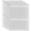 OTCRAFT Confezione da 5 Buste Porta Documenti Trasparenti in Plastica Formato A4, 4 Fori, Impermeabili, in PVC, per Fogli Sfusi, per Organizzare Foto, Documenti, Timbri e Fustelle (4 Griglie)