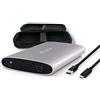FANTEC ALU-25U31 Case per dischi rigidi esterni SATA da 2,5 o SSD, USB 3.1 ed UASP, fino a 10 Gbit/s, raffreddamento passivo, in alluminio, argento
