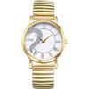 Silverora Orologi Donna Uomo Elastico: Analogici Quarzo Coppia Orologi Con Numeri Romani Impermeabile Cinturino In Acciaio Inossidabile Orologi Da Uomo Orologi Da Donna Regali, Donna oro bianco,