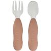BÉABA, Set Di 2 Posate In Acciaio Inox E Silicone, Per Bambini Dai 10 Mesi, Ergonomiche, Manico Antiscivolo, Posate Per L'Apprendimento, Praliné