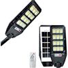 K2 STORE - Lampione Solare 200W Con Palo e Telecomando, Faro Faretto Esterno Staffa Luce Bianco Freddo 6500K Con Sensore Di Movimento e Crepuscolare, 144 Led, Area esterno Giardino Strade Balconi
