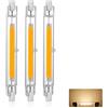 Generico Lampadine LED R7S 118mm 20W, Dimmerabile, 2000LM, Bianco Caldo 2700K, Sostituisce Alogena 200W, Doppia Estremità COB Luce Lineare Proiettore, 3 Pezzi