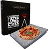 CUORE LAVICO - PIASTRA REFRATTARIA IN PIETRA LAVICA ETNEA LEGGERA PER PIZZA 35X30X1,5 CM | FORNO A GAS, ELETTRICO E BARBECUE PER PANE E PINSA - MADE IN ITALY