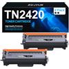 KUPYLM TN2420 Toner Compatibili per Brother TN 2420 TN2410 Compatibili per MFC-L2710DW MFC-L2710DN L2730DW L2750DW DCP-L2510D L2530DW HL-L2375DW L2310D L2350DW L2370DN (2 Nero, Con Chip)