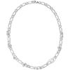 Diesel Collana a catena da uomo in acciaio inossidabile con chiusura a moschettone, Grigio freddo,