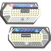 FASFUTURE Faretto LED da Esterno Solare【148 LED】 3 Modalità, Luce Solare Led Esterno con Sensore di Movimento, Luci Lampada Solare da Esterno, IP65 Impermeabile Luce Solare Giardino (【2 Pezzi】)