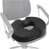 GBKDQQ Cuscino ortopedico per sedia da ufficio, cuscino per ciambella, cuscino per emorroidi in memory foam, cuscino ergonomico, per auto, divano, ufficio e sedia a rotelle, colore nero