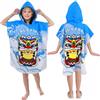BITOYO Teli Mare Bambini con Cappuccio Asciugamano Poncho Bambini per Spiaggia Bagno Doccia Nuotare Piscina Accappatoio per Ragazze Ragazzi Bambini Asciugamano 6-14 Anni (Leone E)