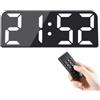 Koolertron Orologio da Parete Digitale con Telecomando, 9.5 Moderni RGB Sveglia Digitale con 3 Allarme,Conteggio Giù, Ora, Snooze, Data,Temperatura per Casa Cucina