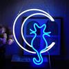 UExnkj-Y Insegne al Neon Gatto Lunare Luce al Neon Gatto Insegna LED per la cameretta dei bambini, compleanno, festa regali per bambini kaiguan dimmerabile alimentato da USB