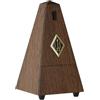 Wittner Metronomo Taktell forma piramidale Sistema Maelzel Serie 810 - Custodia in legno massello - Con campana - Rovere marrone opaco - Non richiede batterie - Made in Germany