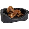 CopcoPet Letto per cani Stella XL, 100 x 80 x 10 cm, nero anticato, in ecopelle, antiscivolo e facile da pulire, comodo divano per cani di taglia media, perfetto come ormeggio per soggiorno e zona