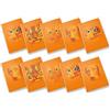 Pigna, Maxi Quaderno Monocromo Orange, A4, carta interna 100 g/m², pagine 72 + risguardo, interno 4M,quadretti 4 mm., Soggetti Assortiti, Confezione da 10