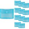Idena 90261 - Tasche portadocumenti A4 in plastica, 12 pezzi, cartelle di smistamento in turchese con chiusura a strappo e 4 fori, circa 31 x 23,7 cm