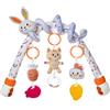 TUMAMA Kids Arco Giocattolo da Gioco per Passeggino 2 in 1 con Giocattolo a Spirale Staccabile Giocattoli Appesi per Neonati 3 6 9 Mesi
