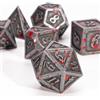 HNCCESG Dadi D & D in metallo per Dungeons and Dragons D20 per giochi da tavolo, RPG, MTG, Shadowrun Pathfinder (Sangue argentato)