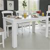 Generico Tavolo da Pranzo 140x80x75 cm Bianco Mobili, Tavoli (29,15KG)