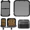 Zouwel 2 Paraschizzi in Silicone per Philips Dual Basket Airfryer Serie 3000 6L/3L, Accessorio per Friggitrice ad Aria Calda, Accessorio Paraspruzzi per Philips Dual Basket Airfryer NA350
