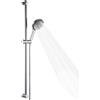 OFFO SaliscendiDoccia, Asta Doccia 100 cm, Saliscendi con Soffione, Asta con Soffione e Doccetta 6 Tipi Getto Flessibile 1,6 m, Cromo