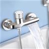 Yowmina Rubinetto Vasca Doccia Termostatico a Parete, Bocca a Cascata Rubinetto per Doccia, Corpo in Ottone Cromato, Maniglia Regolabile, Standard G1/2 per Bagno Moderno