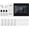 XNY Schermo Tattile Completo Allarme Casa Senza Fili WiFi GSM, Allarme Casa con Sirena, Antifurto Casa Wireless con Avviso APP, 24 Pezzi: Sensore di movimento, Sensore per Porte/Finestre, Telecomando