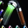 Amison - Soffione doccia a LED, cambia colore, a risparmio idrico, 7 colori, automatico, ad alta pressione, con filtro Anion