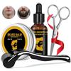 LureLuxe Kit CrescitaBarba Uomo, Set per la cura, Olio 30ml, Balsamo 60g, Forbici 0.25mm Rullo