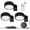 Generico 3 Pacchi Luci da parete a batteria, Faretto per Quadri LED, Luci Magnetiche Senza Fili, 24 Colori Dimmeble Lampada di Artistica con Telecomando e Timer, Lampada da Muro per Lettura, a Disco