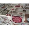 PAGO POCO Tovaglia Quadrata in Cotone Plastificato Disegno CUORI Colore Rosso 100% IMPERMEABILE MADE IN ITALY Novita' 2021!!!(Quadrata 140x140)