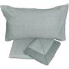 GX GARGIX Set Completo Letto di lenzuola in Calda e Soffice flanella, misto cotone, lavabili in lavatrice, diverse misure e colori (OFM-1/Grigio, Matrimoniale)