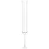 DRW Vaso da pavimento con piede in vetro trasparente 15 x 15 x 81 cm