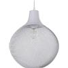 DRW Lampada da soffitto in Metallo con griglia Bianca 35 x 42 cm, 35x42cm