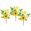 Flair Flower Ramo decorativo Gerbera Margherite, set di 3 rami di fiori artificiali come vero ramo, fiori finti, fiori artificiali, decorazione primaverile