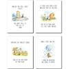 BigWig Prints Decorazioni parete Winnie the Pooh con citazioni sull'amicizia, per camera da letto, sala giochi, con citazioni e frasi motivazionali, confezione da 4 senza cornice (20,3 x 25,4 cm)