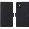 WEIOU Leather Folio Cover per Wiko Y82, Custodia in Pelle PU Magnetica Libro Flip Portafoglio con [Funzione Stand]. Nero