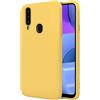 TBOC Cover Compatibile con Samsung Galaxy A20s [6.5] Custodia Rigida [Gialla] Silicone Liquido [Sensazione Morbida] Fodera Interna Microfibra [Protegge Fotocamera] Antiscivole Resistente Graffi
