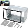 LPZMPZ Plancia Mascherina Autoradio 2 Din Universale in Metallo Telaio Stereo con Cornice Cruscotto Radio Kit di Montaggio Autoradio Compatibile con Vw Jetta Skoda Golf Passat Polo Peugeot