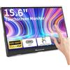 Showscren Monitor touch screen portatile 15,6 pollici, FHD 1920 x 1080p Display 60Hz 100% sRGB con altoparlante, supporto integrato, estensione HDMI USB-C, monitor laptop per switch, computer Xbox