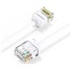 Elfcam® -Slim Cavo Ethernet Cat 6 Sottile da 1,5 m, Cavo LAN WAN Cat6 32AWG, Bianco Ultra Sottile (1,5 Metri)