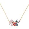 Disney Collana con ciondolo a forma di cuore placcato in oro di Stitch & Angel per ragazze