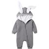 amropi Neonato Bambino Pagliaccetti con Cappuccio Inverno Caldo Vello Foderato Tutine Tuta da Neve 3-6 Mesi, Grigio
