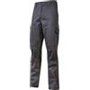 Generico Pantalone U-Power Performance, Modello Guapo, Cotone Elasticizzato, con Multi_Tasche Frontali, Laterali e Anteriori, Ginocchia Preformate, Elastico in Vita, Cerniera di Chiusura, Grigio - Taglia XL