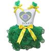 Petitebelle Valentine vestito strass Brasile cuore bianco camicia verde petalo gonna set 1 - 8Y Green Medium