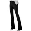 YMING Pantaloni di Velluto a Coste Donna Flare Pantaloni in Tinta Unita Pantaloni Vintage Elasticizzati a Vita Alta Nero S